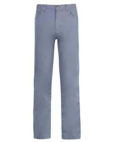 Barbour Overdyed Twill Trouser Chino Pants Washed 30 - Blue
