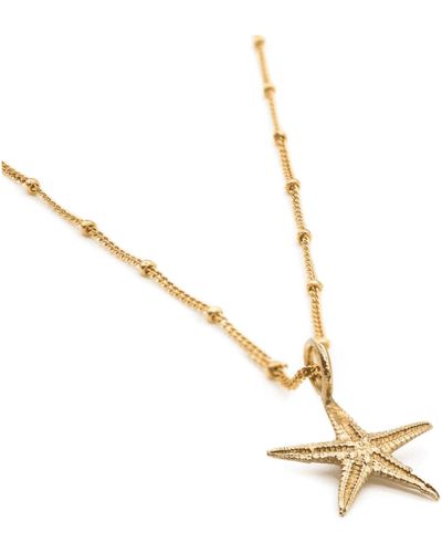 Dainty London Solid Gold Starfish Necklace - Metallic