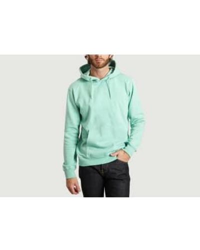 COLORFUL STANDARD Faded Mint Hoodie M - Green