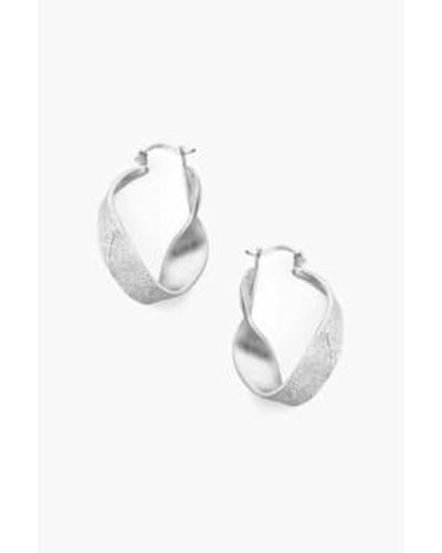 Tutti & Co Ea569s Praise Earrings One Size / Silver - White
