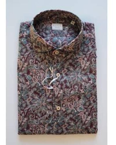 Xacus Shirt Collar Cuteway Poplin - Rosso