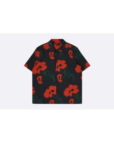 Edwin Garden Society Shirt S / Negro - Red