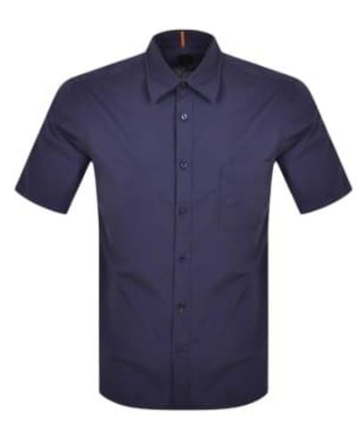 BOSS Relegant 6 Short Sleeve Shirt - Blu