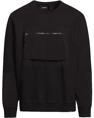 NEMEN Jynx Brust Pocket Sweatshirt Tinte schwarz