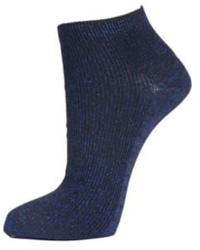 Miss Shorthair LTD Miss Shorthair 4890brb Shimmer Blue Glitter Socks