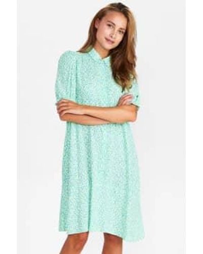 Numph Nulydia Short Dress Patina - Verde