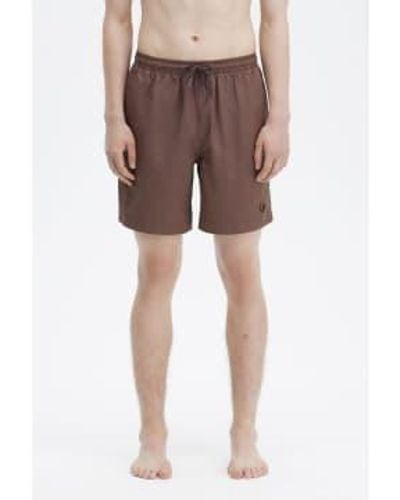 Fred Perry Classic Swimshorts - Brown
