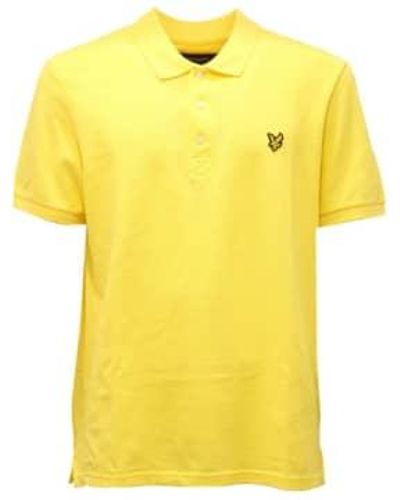 Lyle & Scott Plain Polo Shirt Sunshine M - Yellow