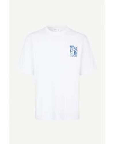 Samsøe & Samsøe Earth Beat 11725 Sawind Unisex T Shirt Size S - White