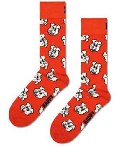 Happy Socks Doggo Socks - Rosso