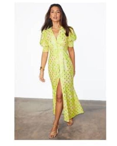Never Fully Dressed Lindos Mosaic Button Up Dress Size: 12, Col: 12 - Green