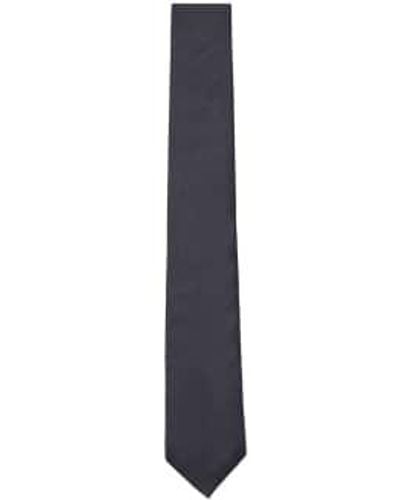 BOSS Corbata formal seda negra 7,5 cm - Azul