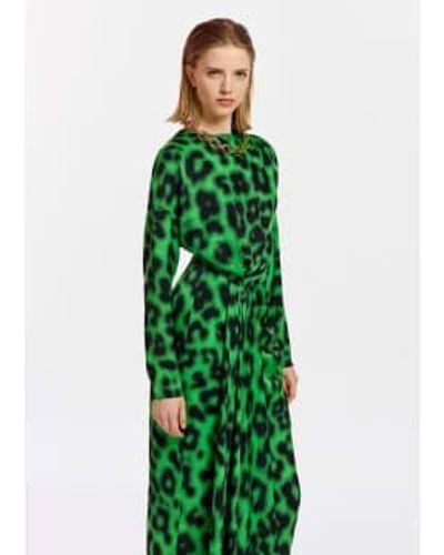 Essentiel Antwerp Elisha Drape Detail Dress Green Key - Verde