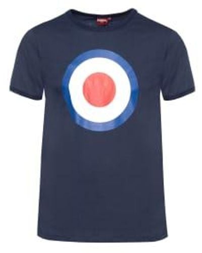 Merc London Ticket Blue Target Design T Shirt