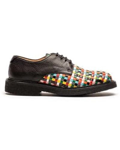 Tracey Neuls Pablo Carnival Or Woven Leather Derby - Nero