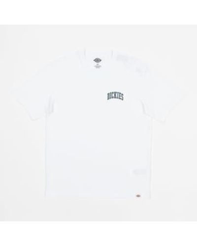 Dickies Aitkin t-shirt im weißen und dunklen wald