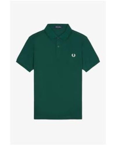 Fred Perry Slim Fit Plain Polo Coral / Pink M - Green
