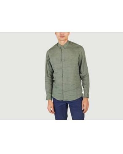 JAGVI RIVE GAUCHE Linen Shirt Xs - Green