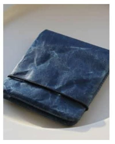 Siwa Portefeuille court en papier naoron - Bleu