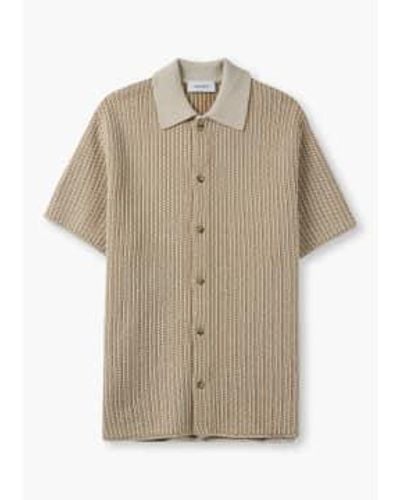 Les Deux S Easton Knitted Shirt - Natural