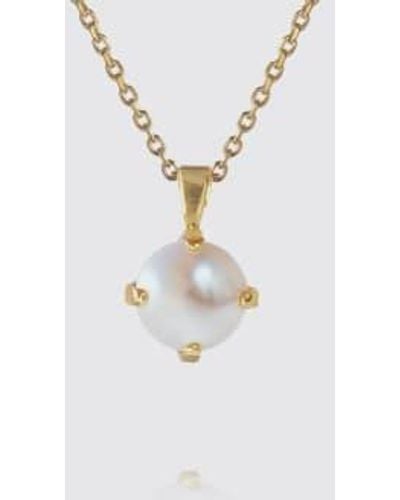 Caroline Svedbom Classic Petite Necklace Crystal - Metallic