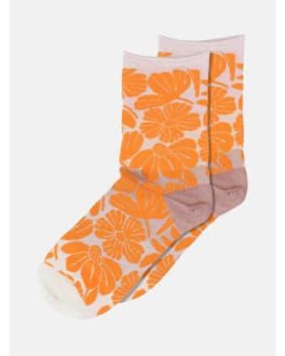 mpDenmark Nicole Ankle Socks Carrot Curl 37-39 - Orange