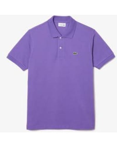 Lacoste Mens Original L1212 Petit Pique Cotton Polo Shirt 8 - Viola