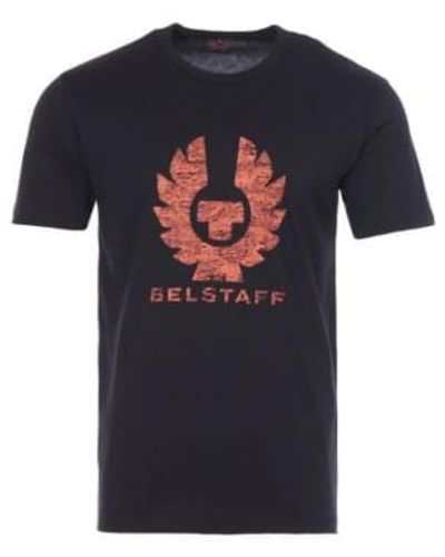 Belstaff Coteland t-shirt schwarz/signal orange - Blau