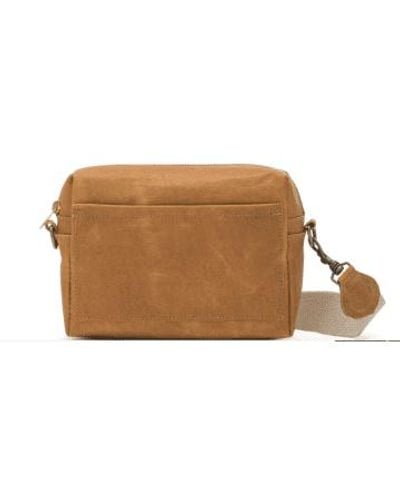 UASHMAMA Tracolla Bag Large Vacchetta Washable Paper Crossover Handbag Vacchetta Mou - Brown