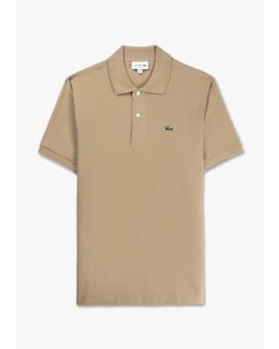 Lacoste Mens Classic Pique Polo Shirt In - Neutro