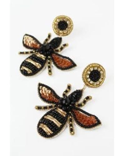 My Doris Bee Beaded Drop Earrings - Multicolore