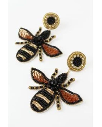My Doris Bee Beaded Drop Earrings And Gold - Multicolor