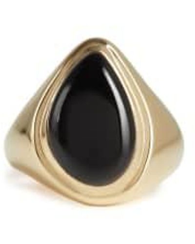 Rachel Entwistle Apollo Signet Ring Black Onyx - Nero