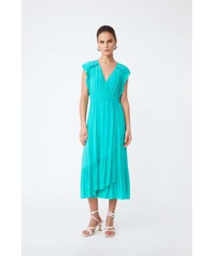 Suncoo Cerise Dress With Ruffles - Blu