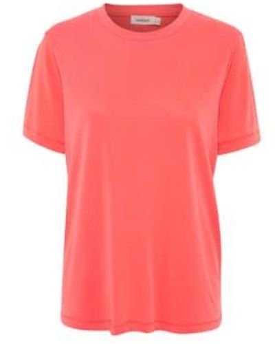 Soaked In Luxury Slcolumbine Hot Coral Loose Fit T-shirt Xs - Pink