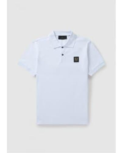Belstaff Mens Small Logo Poloshirt In 1 - Bianco