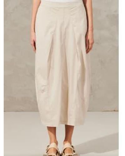 Transit Stretch Cotton Skirt 1 / Pearl - Natural
