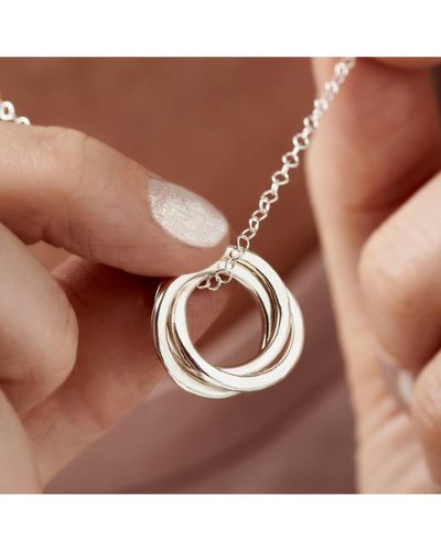 posh totty designs SilverSilver Sterling Silber Russische Ring Halskette