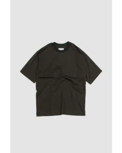 Still By Hand Knitted Rib T-shirt Dark Olive 2 - Black