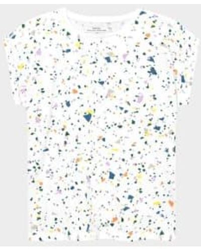Dedicated T-shirt Visby Terrazzo - Blanc