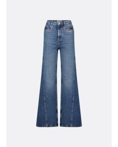 FABIENNE CHAPOT Bonnie Rhinestone Jeans - Blu