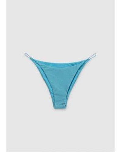 It's Now Cool S Lurex String Bikini Bottoms - Blue