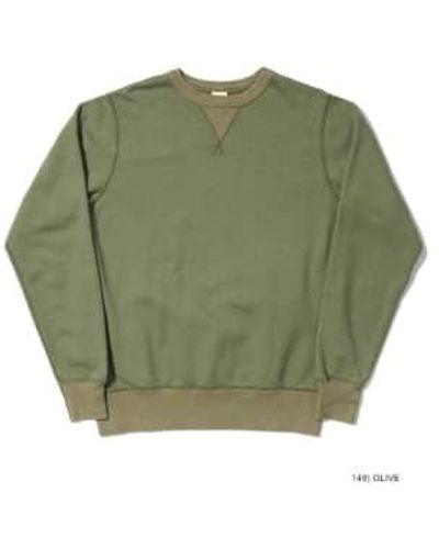 Buzz Rickson's Plain Crew Sweatshirt - Green