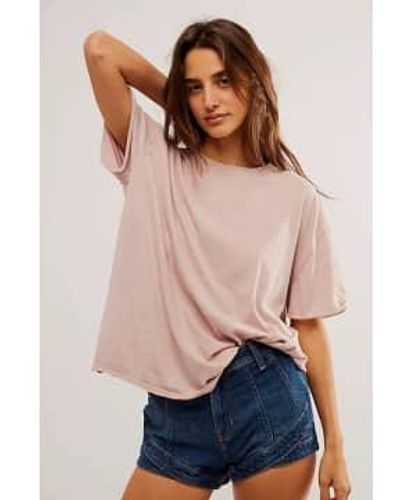 Free People Nina Tee in Kaschmir - Pink