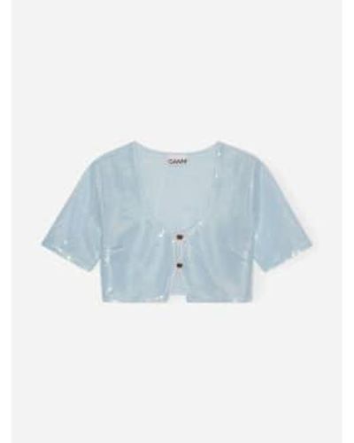 Ganni Light Sequins Blouse - Blu