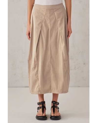 Transit Stretch Cotton Rounded Skirt - Neutro