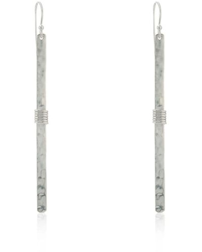 silver jewellery Long 925 Earrings - Bianco