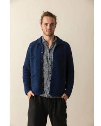 ERIBE Knitwear Herd Jacket Maritime - Blu