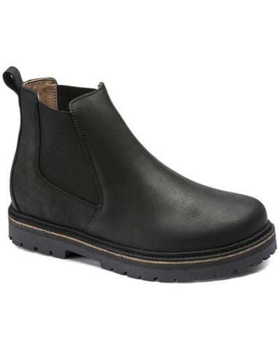 Birkenstock Stalon Nubuck Leather Black Boots