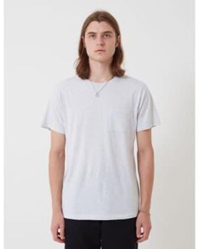 Bhode Camiseta besuto algodón biológico gris marl - Blanco